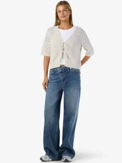 Nmlaika S/S Tie Knit Top Fwd