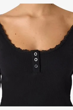 Nmmaya L/S Lace Henley Top