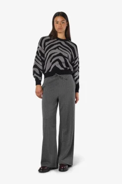 Nmmiel Nw Pinstripe Wide Pants Fwd