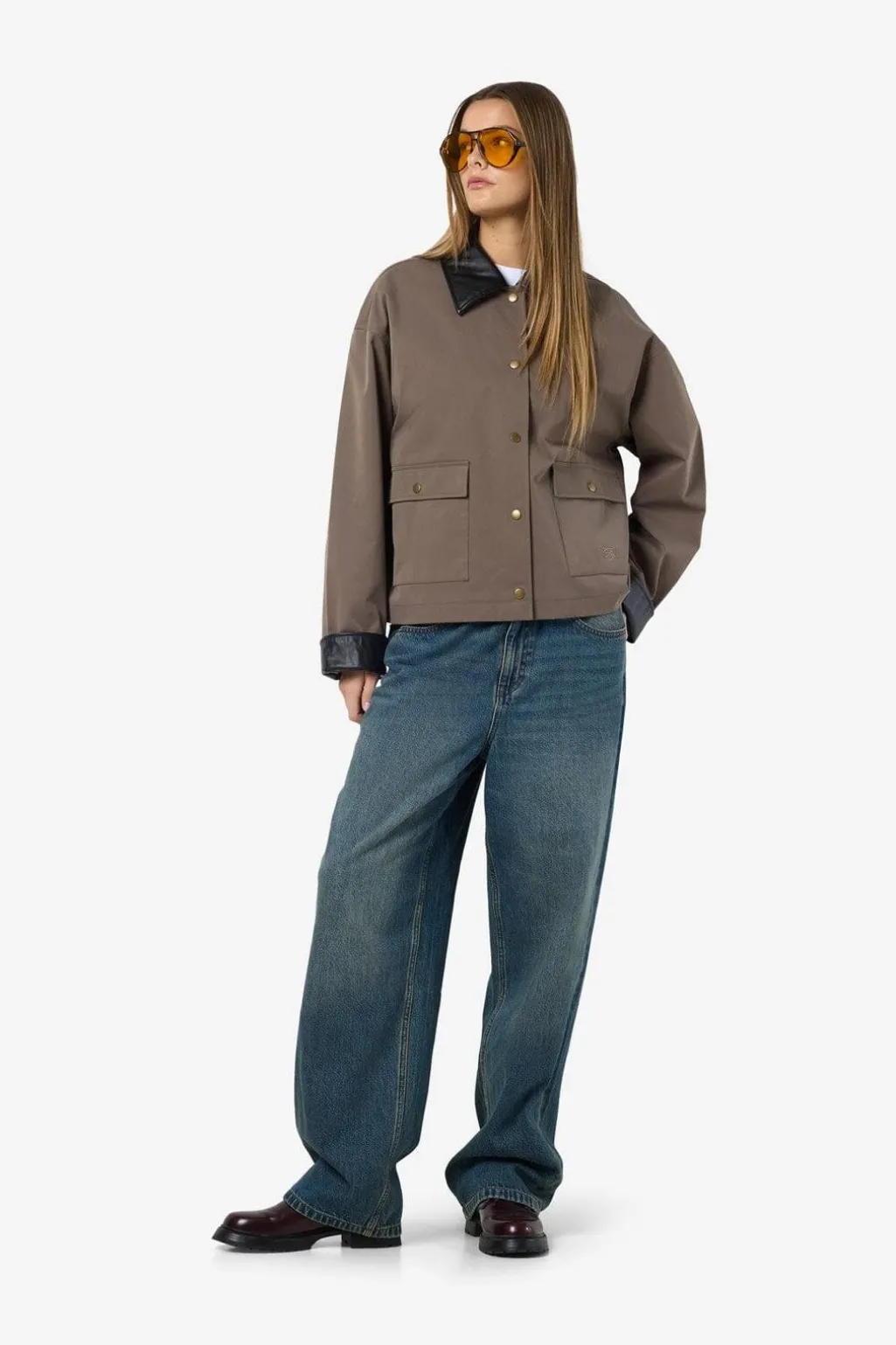 Nmnora Pu Collar Jacket Dd