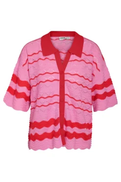 Nmsadie S/S Polo Knit Cardigan