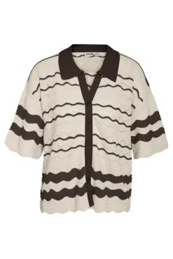 Nmsadie S/S Polo Knit Cardigan