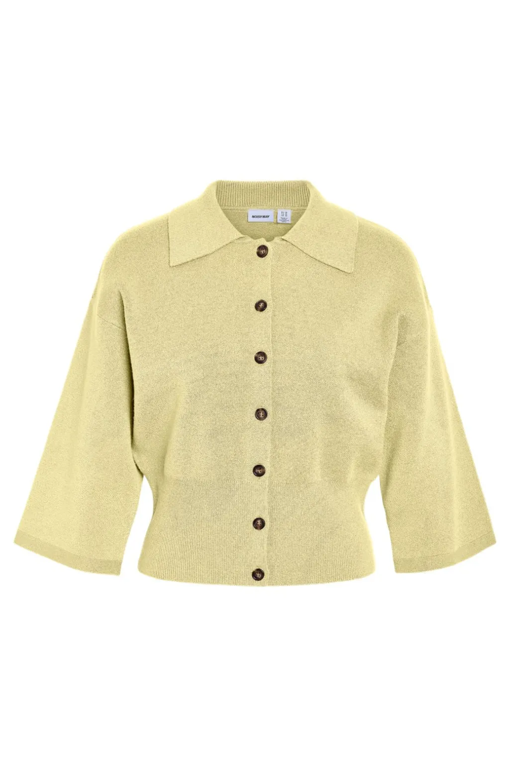 Nmshyla 3/4 Sleeve Knit Polo Cardigan