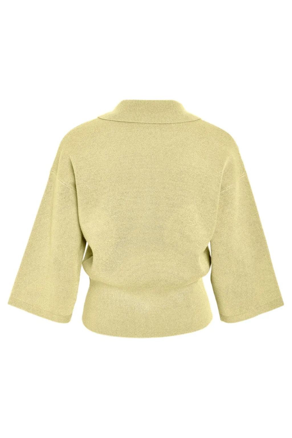Nmshyla 3/4 Sleeve Knit Polo Cardigan