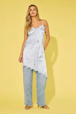 Nmsofie S/L Satin Lace Dress