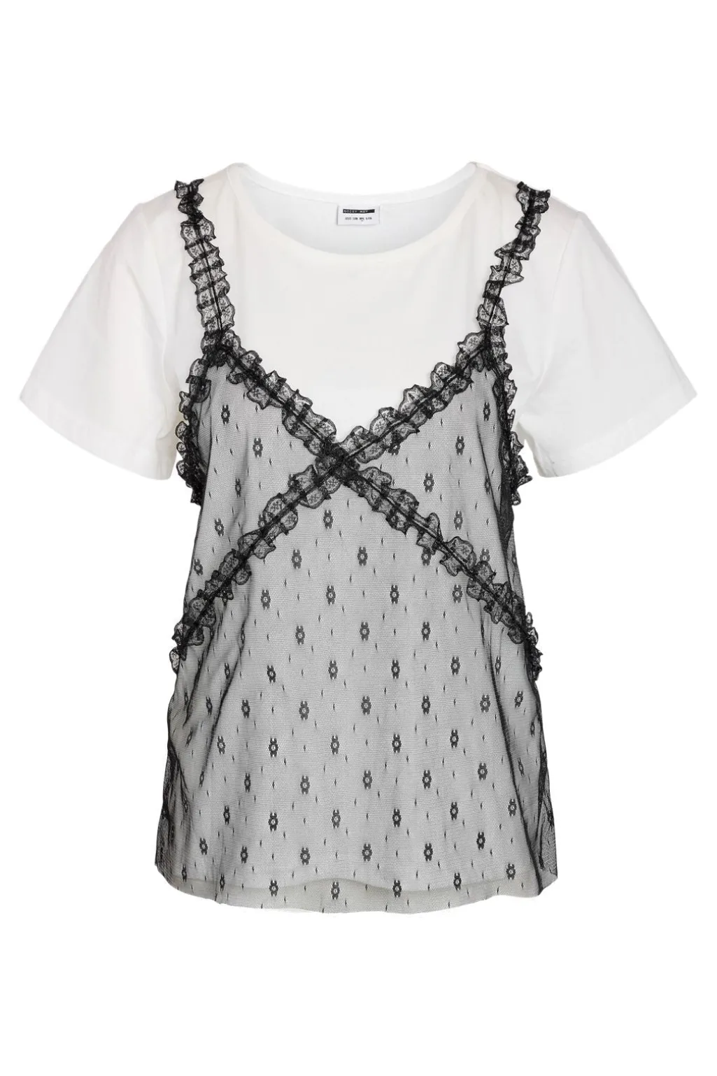 Nmsylvia Nate Fit S/S Lace Tshirt Tnt/15