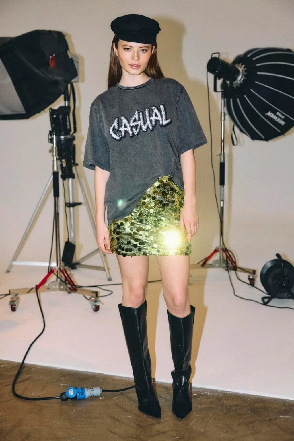 Nmtaylor Short Sequin Skirt