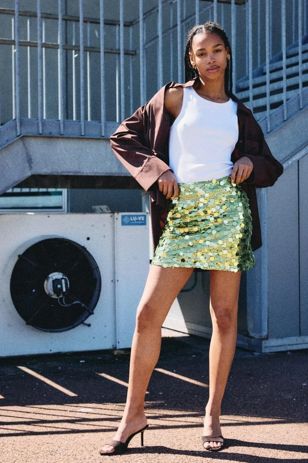 Nmtaylor Short Sequin Skirt