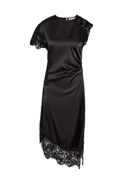 Nmwren S/S Satin Lace Long Dress