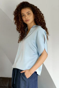 Nnanelle Heavy Sateen Blouse 168286