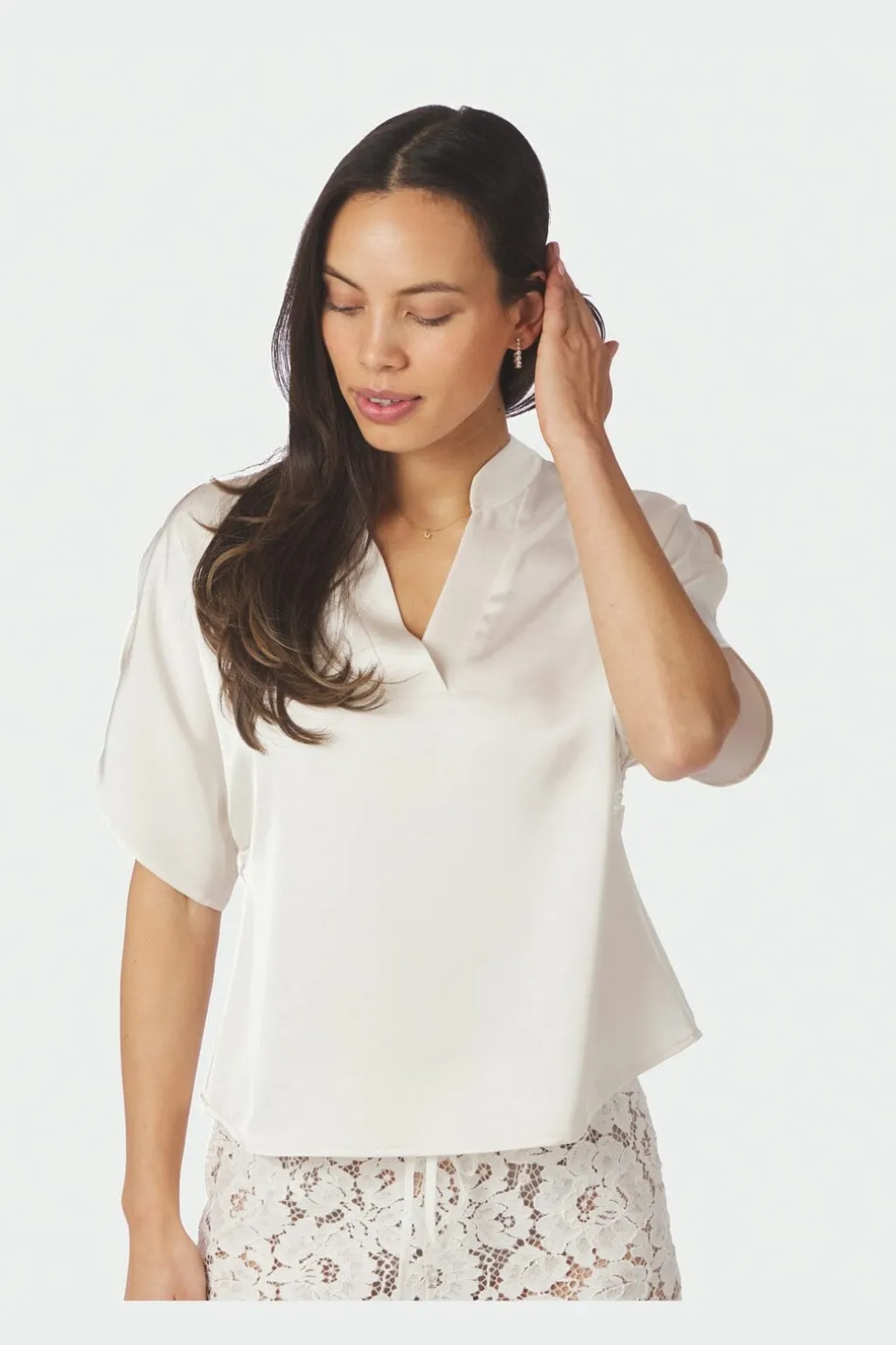 Nnanelle Heavy Sateen Blouse 168286