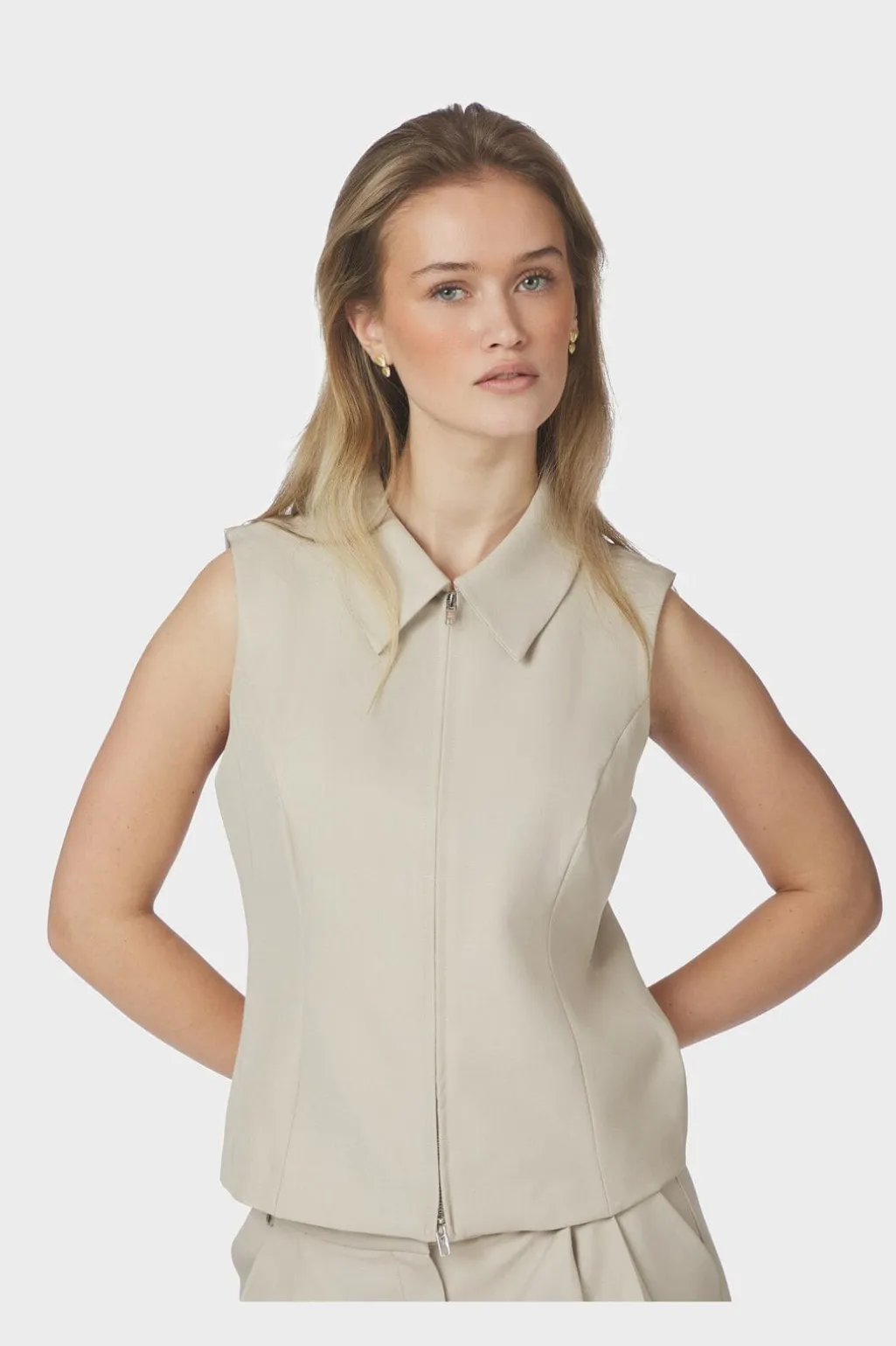 Nnannabella Structure Waistcoat 165355