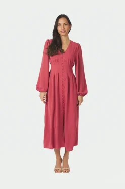 Nnannelie Solid Crepe Dress 169135