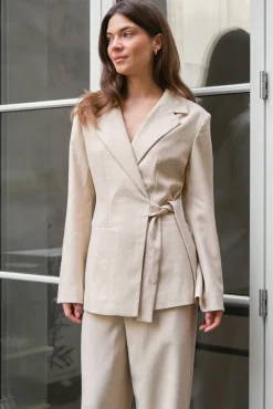 Nncarmia Melange Tie Blazer 168227