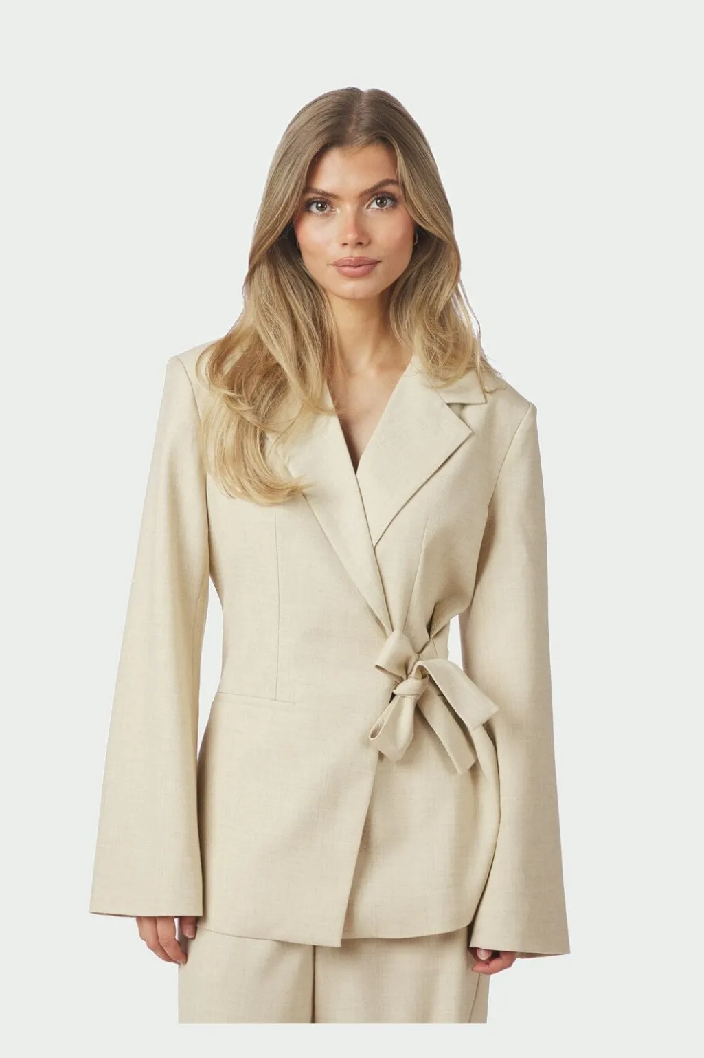 Nncarmia Melange Tie Blazer 168227