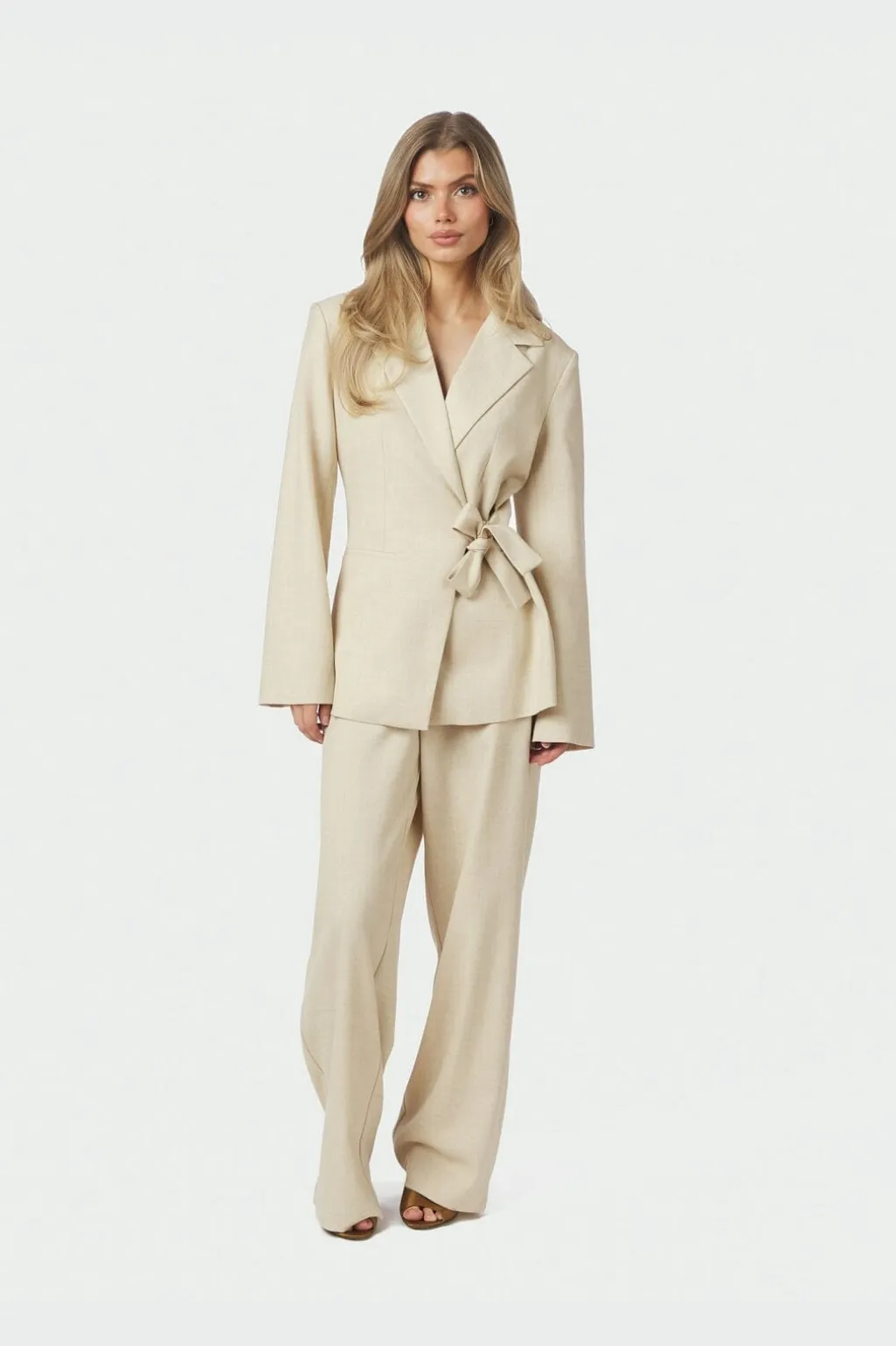 Nncarmia Melange Tie Blazer 168227