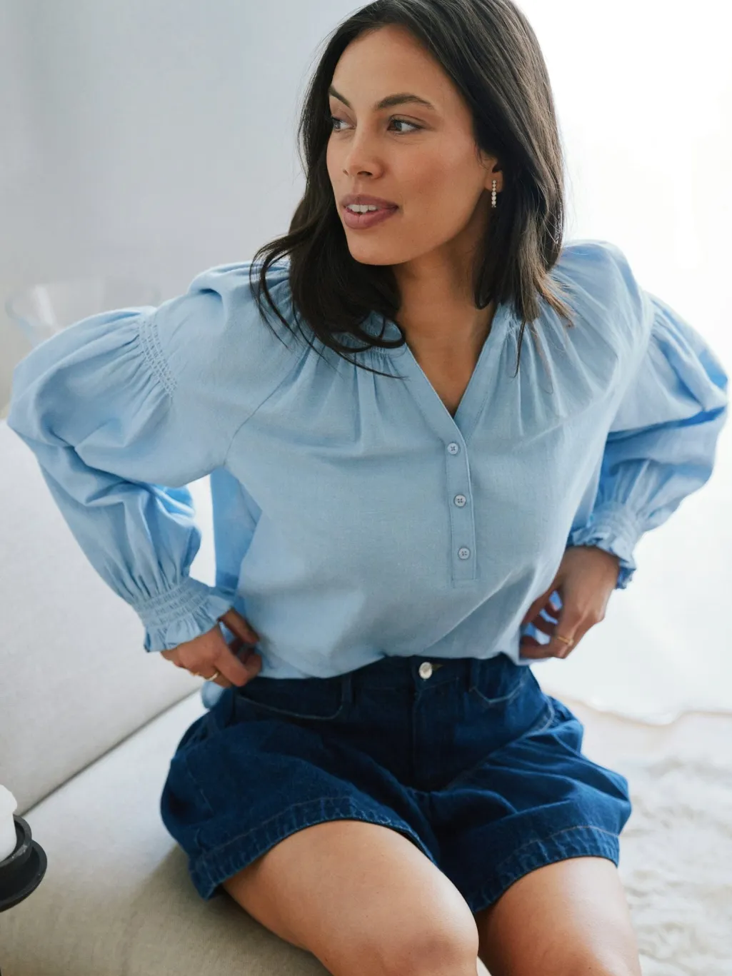 Nncelise Chambray Blouse 168738
