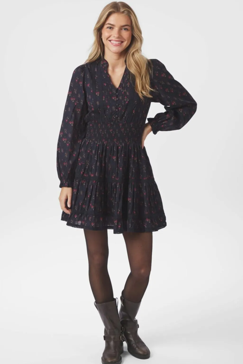 Nncornell Fine Print Dress 166552
