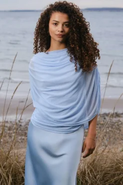 Nncottuna Drapy Mesh Top 167205