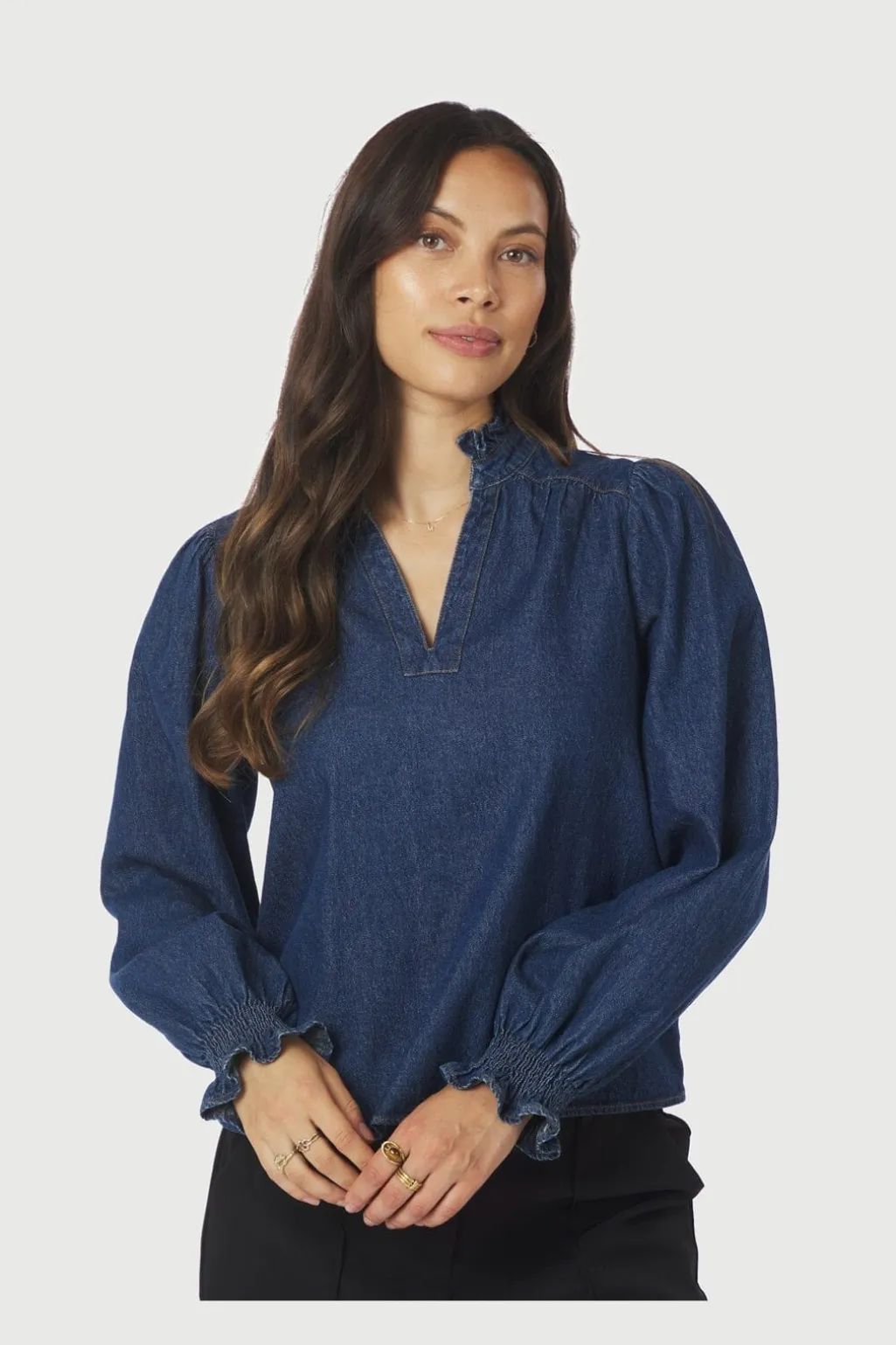 Nnemmeline Denim Blouse 164434