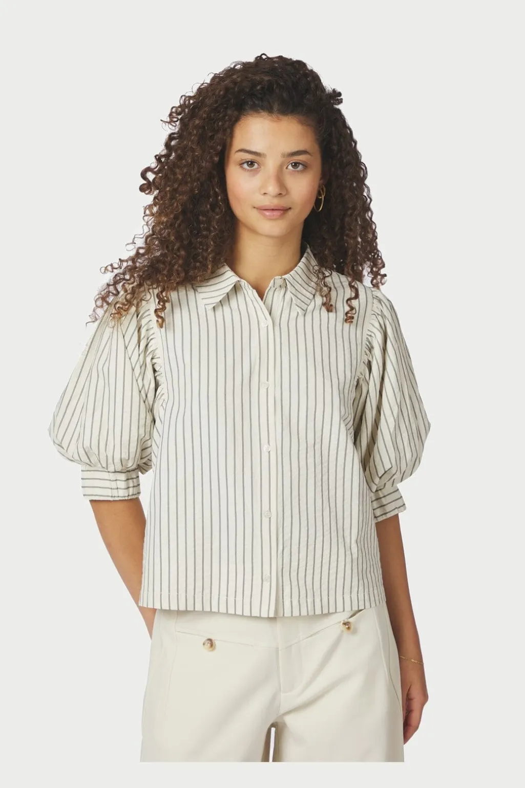 Nnetta Slim Stripe Shirt 168663