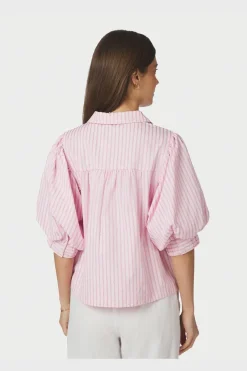 Nnetta Soft Stripe Stone Shirt 166416