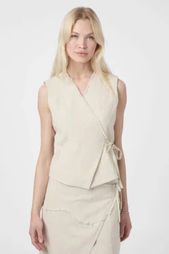 Nnfilora Ramie Wrap Waistcoat 166243