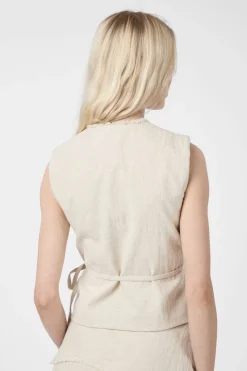 Nnfilora Ramie Wrap Waistcoat 166243