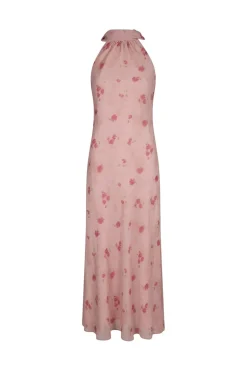 Nnfiona Blurred Flower Halter Neck Dress 167918