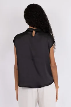 Nnfleur Drapy Satin Blouse