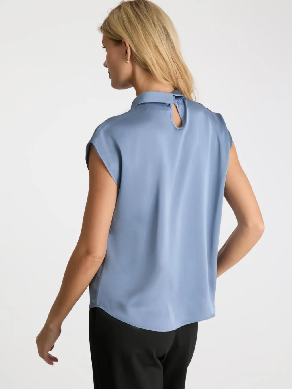 Nnfleur Drapy Satin Blouse