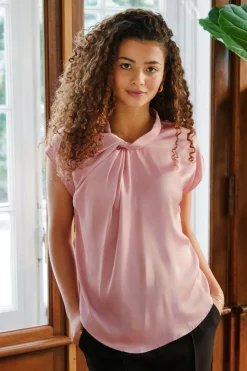 Nnfleur Drapy Satin Blouse