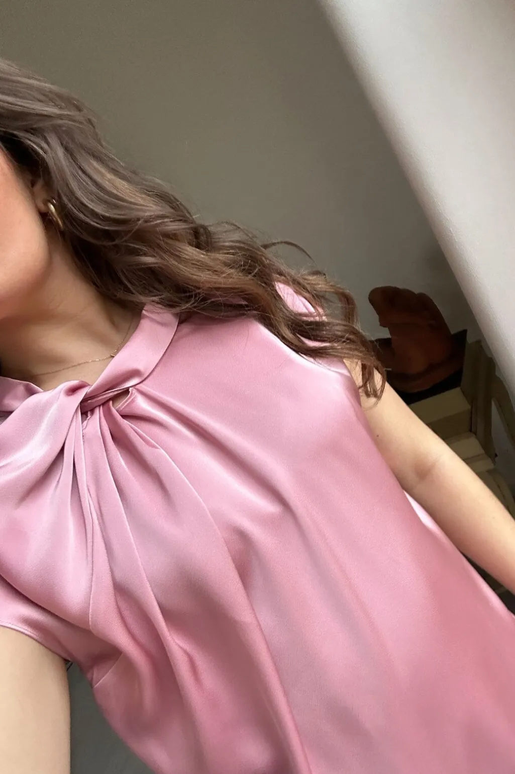 Nnfleur Drapy Satin Blouse