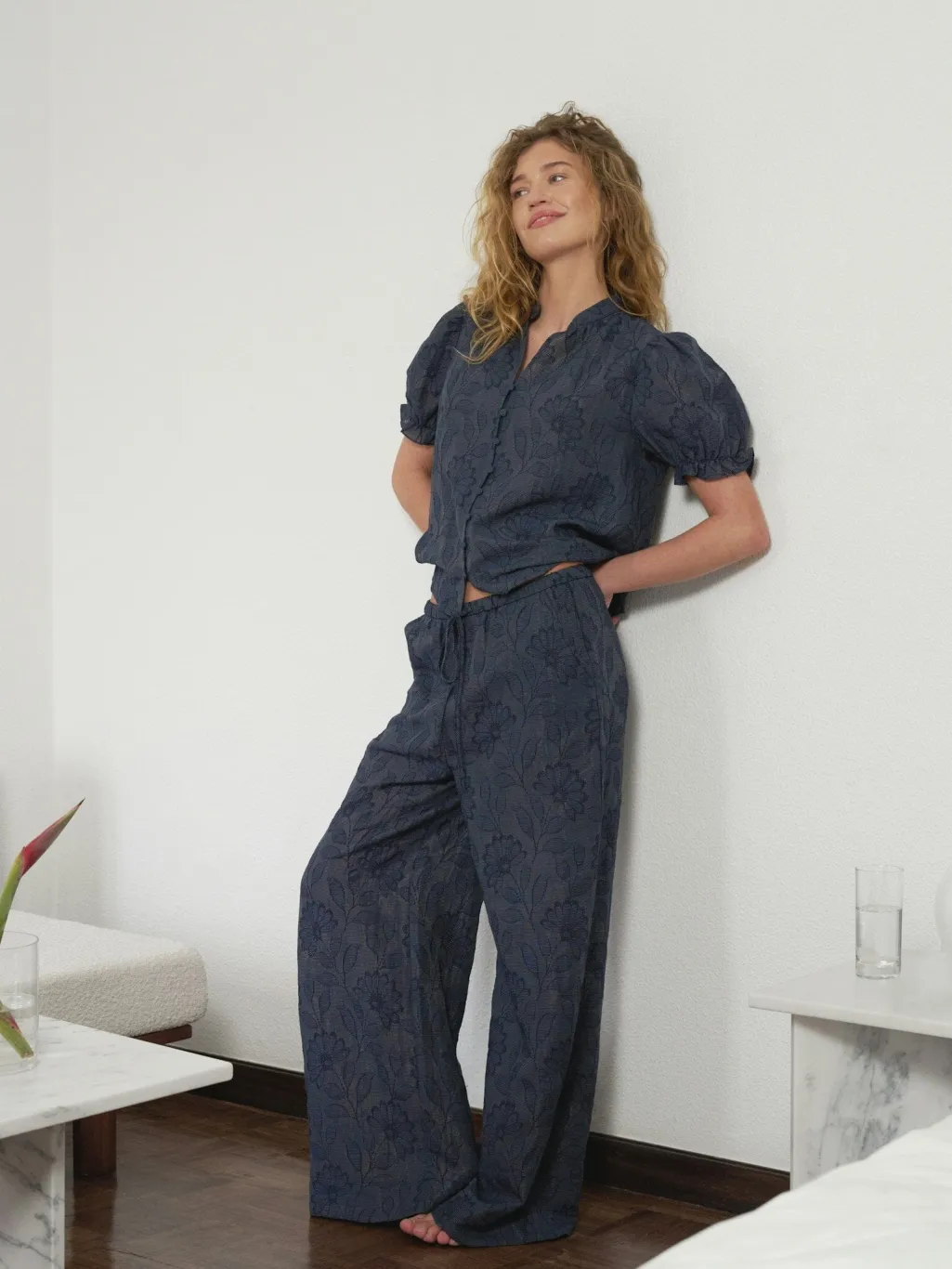 Nnheifa Flower Stripe Pants 168495