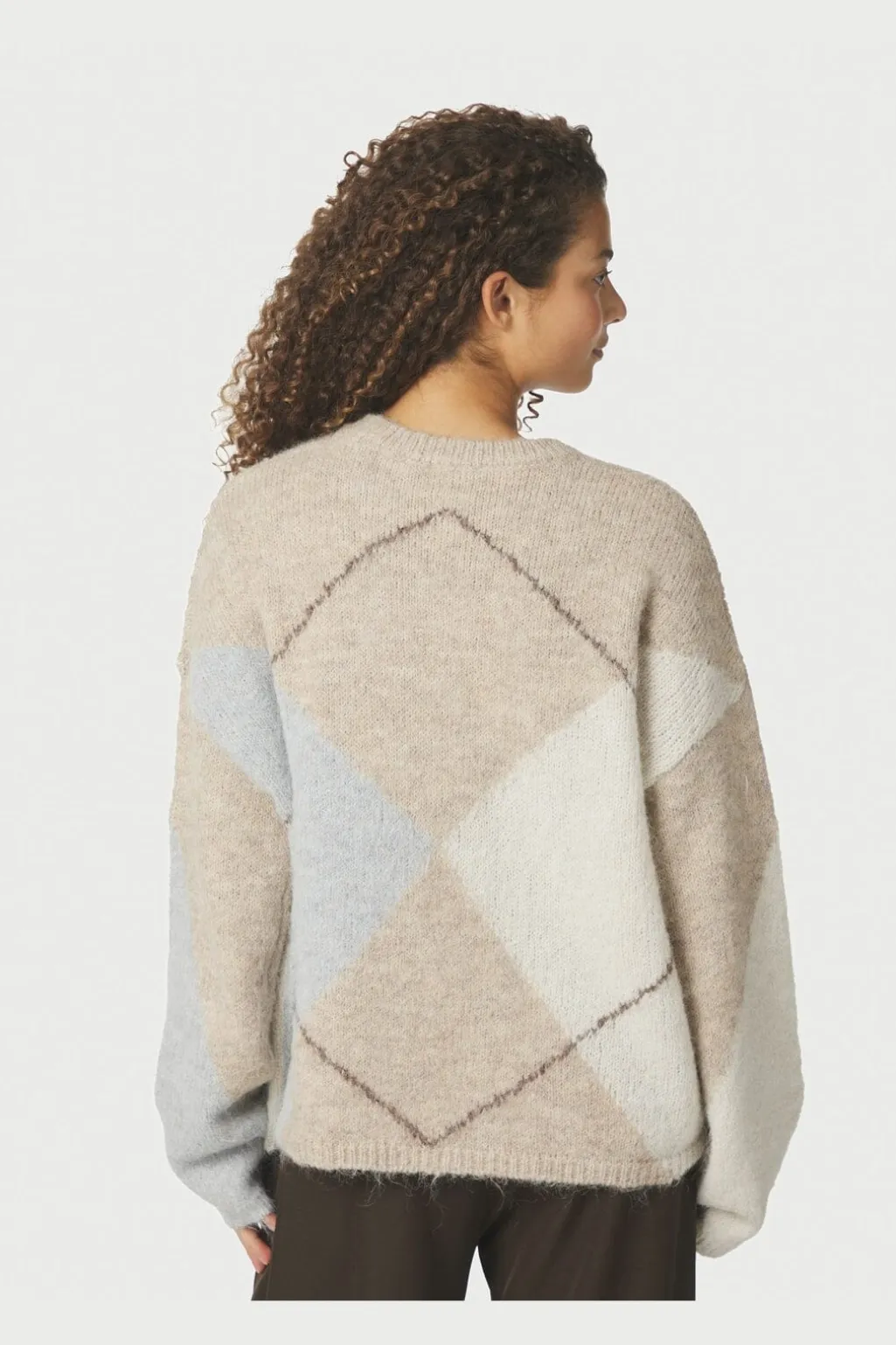 Nninga Check Fluff Knit Blouse 165205