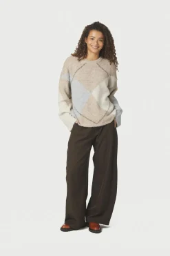 Nninga Check Fluff Knit Blouse 165205