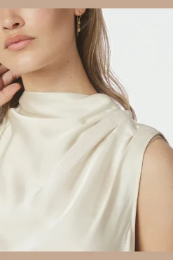 Nnisola Drapy Satin Top 167873