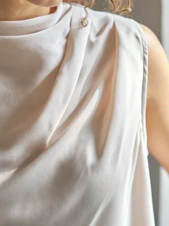 Nnisola Drapy Satin Top 167873