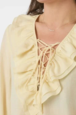 Nnkatarina Crepe Ruffle Blouse 166497