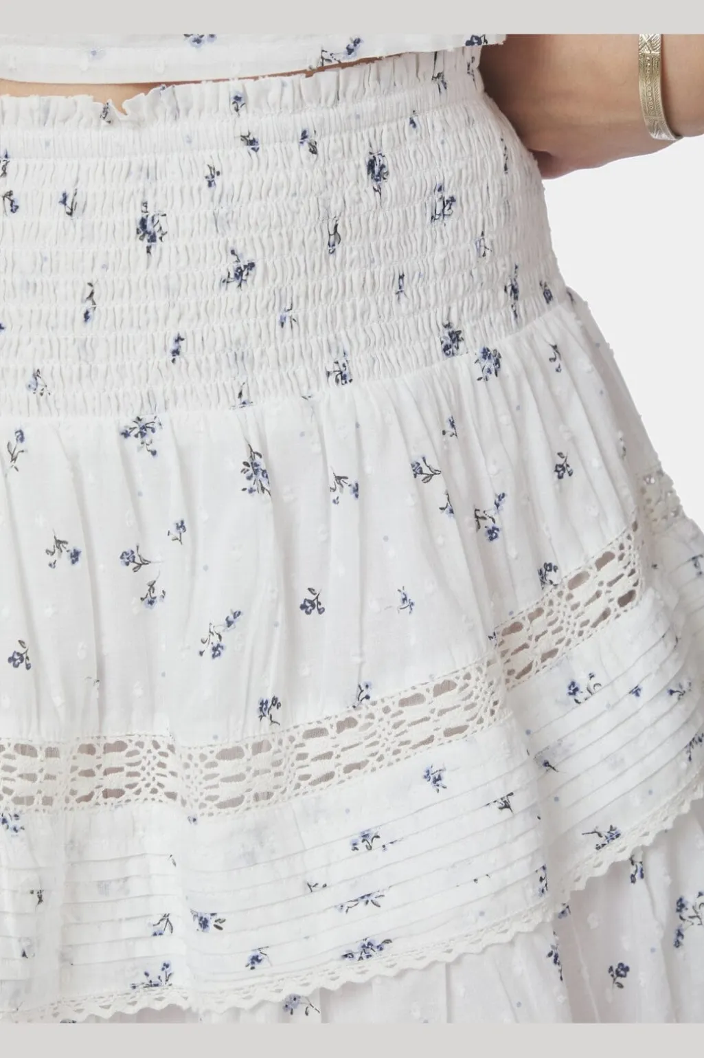 Nnkenia Flower Dobby Skirt 166046