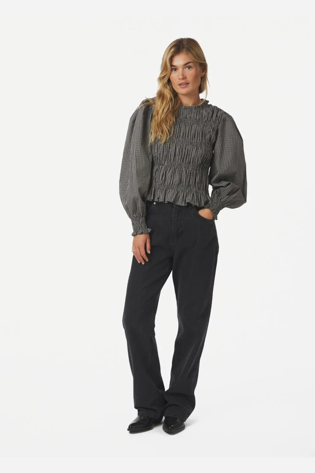 Nnmarcia Check Blouse 166893