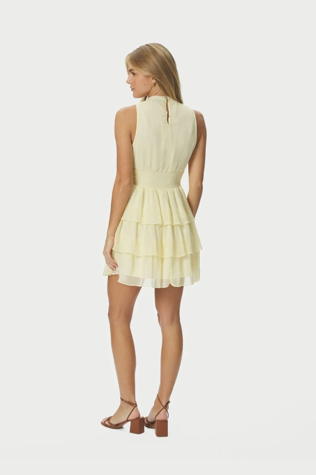 Nnmay Solid Chiffon Dress 168430