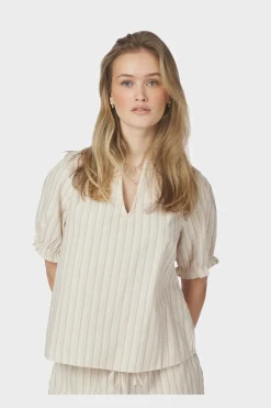 Nnodesa Linen Stripe Blouse 169338