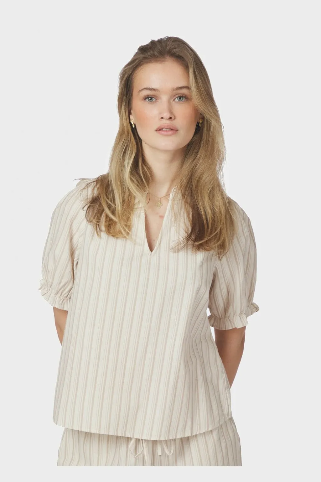 Nnodesa Linen Stripe Blouse 169338
