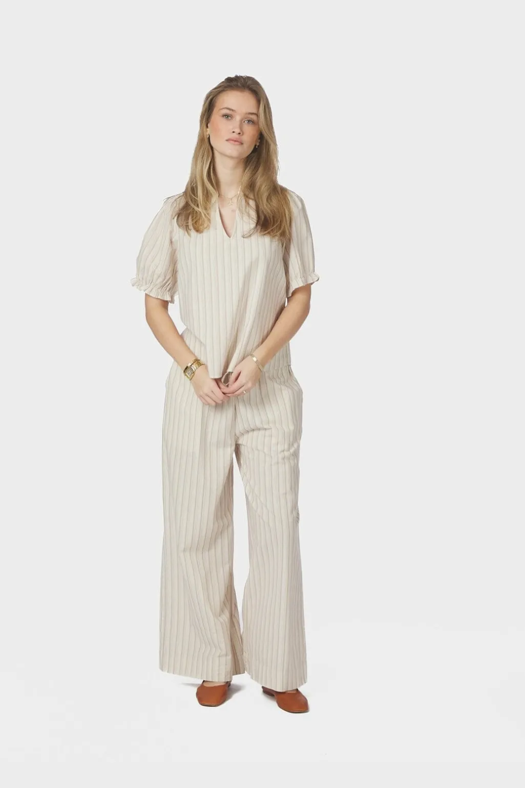 Nnodesa Linen Stripe Blouse 169338
