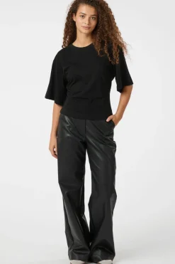 Nnpinur Faux Leather Pants 164609