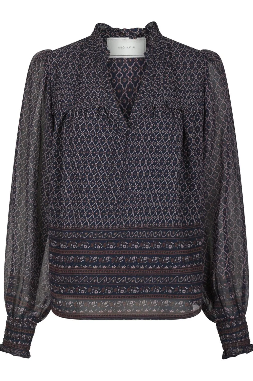 Nnrhia Border Pattern Blouse 163994