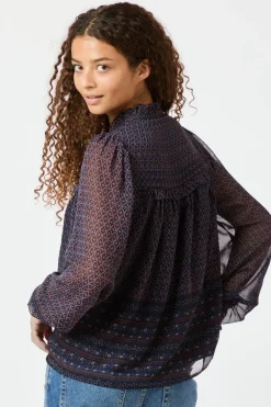 Nnrhia Border Pattern Blouse 163994