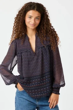 Nnrhia Border Pattern Blouse 163994