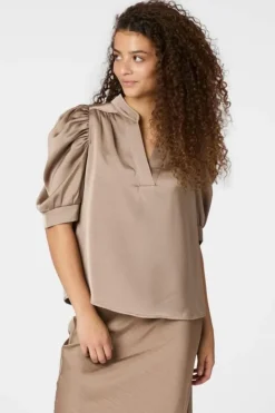 Nnroella Heavy Sateen Blouse 162590